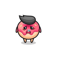 disappointed expression of the doughnut cartoon