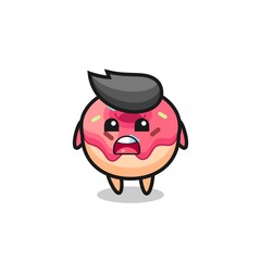 doughnut illustration with apologizing expression, saying I am sorry