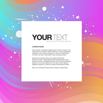 Abstract text box design with colorful background 
Eps 10 stock vector illustration	


