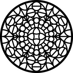 Fototapeta premium Rose Window, Fig. 23, round 1, triangular 2