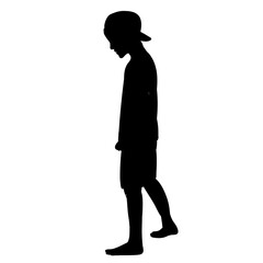 silhouette of a walking man, isolated
