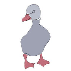 goose line drawing, picture, isolated, vector