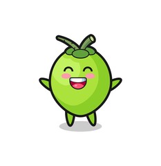happy baby coconut cartoon character
