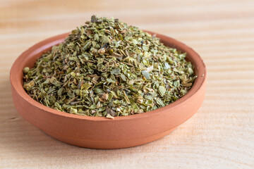 Dried oregano leaves, food ingredient