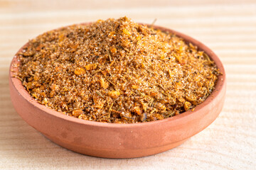 Mixed Caribbean style condiment with garlic as main ingredient