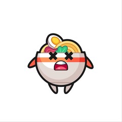 the dead noodle bowl mascot character