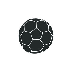 Obraz premium Soccer Ball Icon Silhouette Illustration. Sport Vector Graphic Pictogram Symbol Clip Art. Doodle Sketch Black Sign.