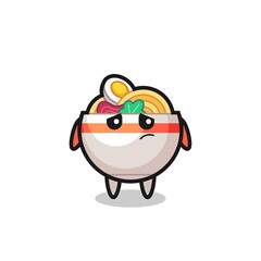 the lazy gesture of noodle bowl cartoon character