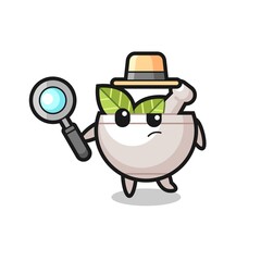 herbal bowl detective character is analyzing a case