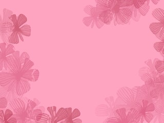 Color textured background with drawn pattern of flowers and artistic concept pink