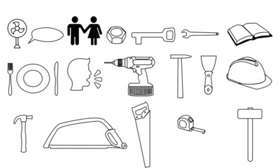 icons, tools