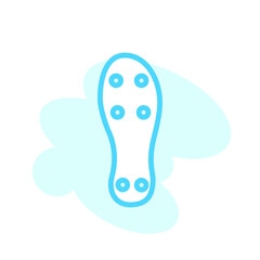 Illustration Vector graphic of boot print icon template