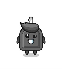 cute car key mascot with an optimistic face