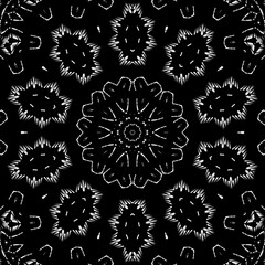Floral pattern design with black background.