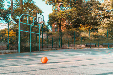 basketball hoop and ball © desiree