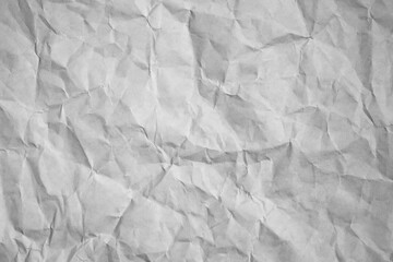 Crumpled Paper Texture Background, Gray Creased Paper.