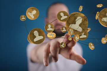 partner - organization chart team concept networking