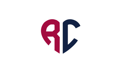 Monogram R and C letter mark logo design Luxury, simple, minimal, and elegant RC logo design.