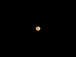 Little Yellow Moon in The Middle of Frame