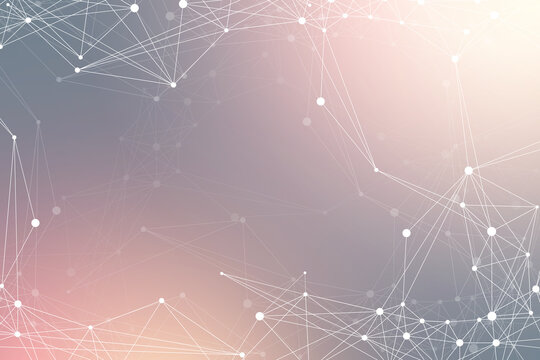 Big Genomic Data Visualization. DNA helix, DNA strand, DNA Test. Molecule or atom, neurons. Abstract structure for Science or medical background, banner, illustration