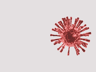 The corona virus is floating in the air.