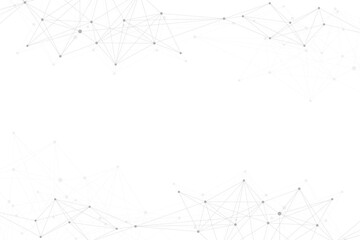 Geometric graphic background molecule and communication. Big data complex with compounds. Perspective backdrop. Minimal array Big data. Digital data visualization. Scientific illustration.