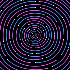 Abstract futuristic colorful background - digital design. Round striped pattern
