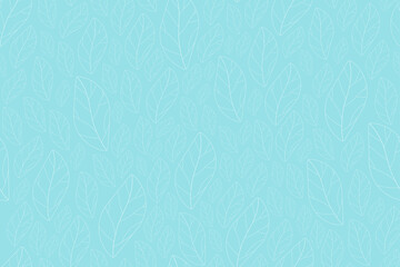 Vector seamless leaves background - delicate mosaic design. Hand drawn decorative endless pattern