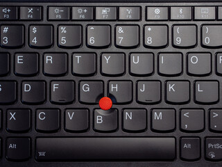 Black business laptop keyboard