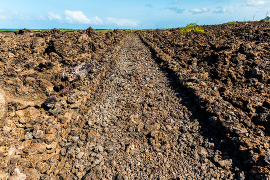 The Ancient Ala Mamalahoa Road, Koloko-Honokohua National Historic Park, Hawaii, Island, Hawaii, USA