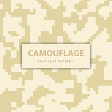 Military and army pixel camouflage seamless pattern