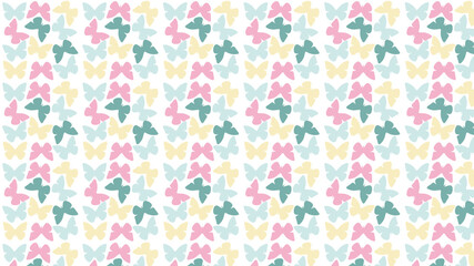 Pastel colored butterflies, seamless pattern, gift wrapping