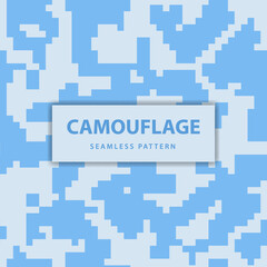 Obraz premium Military and army pixel camouflage seamless pattern