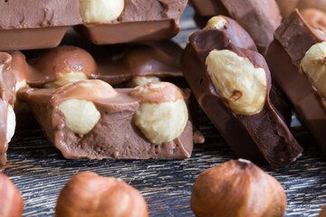 close-up of cocoa sweets