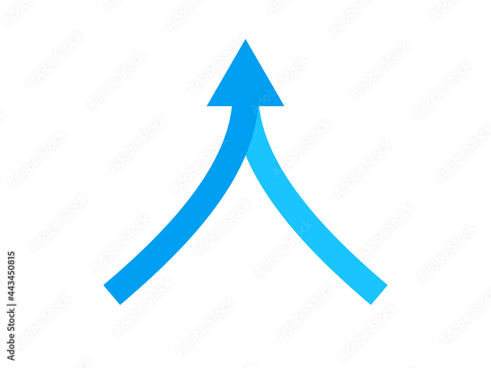 Canvas Prints two arrow merging icon. clipart image isolated on white background