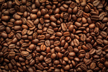 Roasted Coffee Beans background texture. 