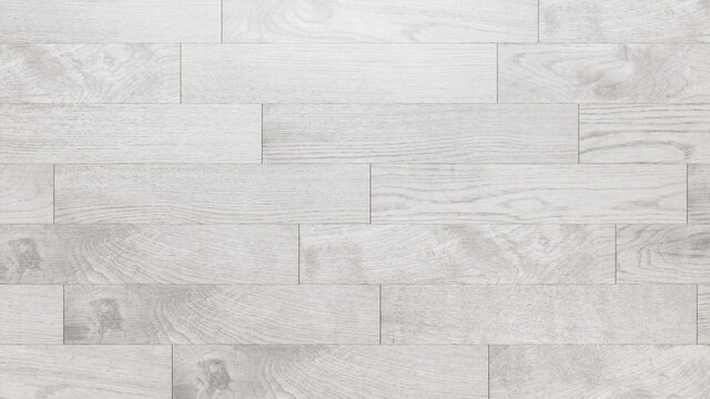 White Wood Background. Wooden Planks arranged in an Offset Horizontal Pattern.