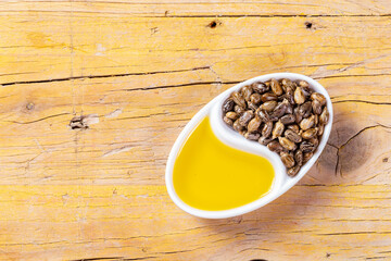 Castor oil, fruits and seeds - Ricinus communis