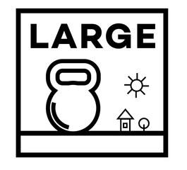 Naklejka premium Large isolated on white sign , badge, stamp