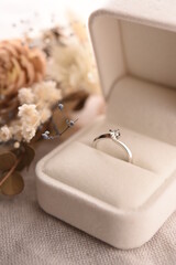 ブーケとダイヤモンドリング