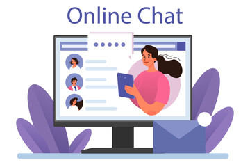 Network activity online service or platform. Customer attention