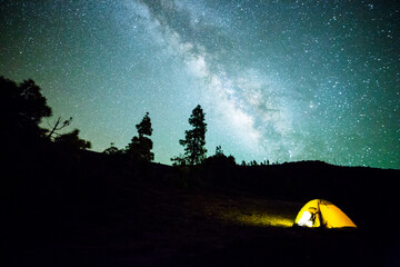 Milky way in El Llano Del Jable, La Palma Island, Canary Islands, Spain