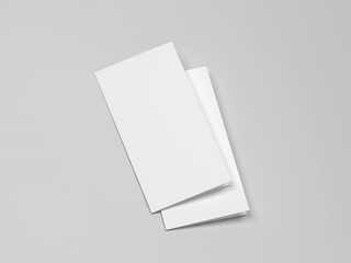 Blank trifold brochure mockup