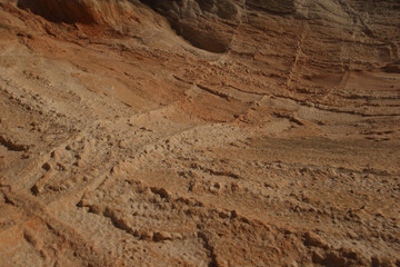 Dunas fósiles en la cuenca de la rambla del Agua Amarga, en Cieza (Murcia-España). Paisaje de...