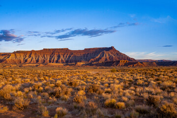 landscape of a mountain steppe. 