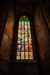 stained glass window in church
