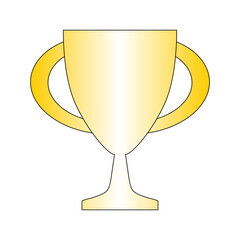 winner cup over white background