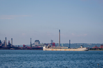 Fototapeta premium Cargo Ship in Port Industrial