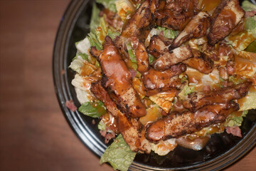 Grilled chicken salad with french dressing