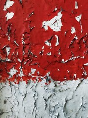 red paint on wall